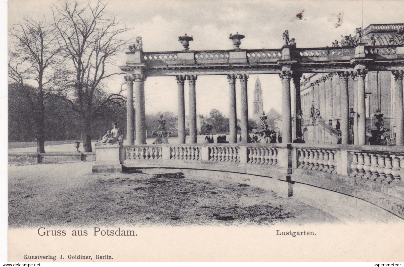 GRUSS AUS POSTDAM. LUSTGARTEN. KUNSTVERLAG J GOLDINER. CPA CIRCA 1900s - BLEUP - Potsdam