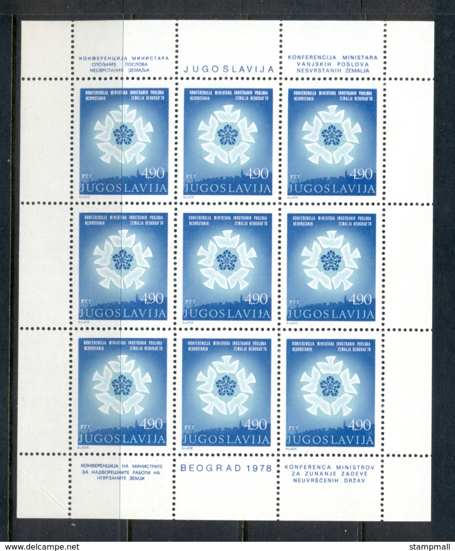 Yugoslavia 1978 Conference Of Foreigh Ministers Sheet MUH - Unused Stamps