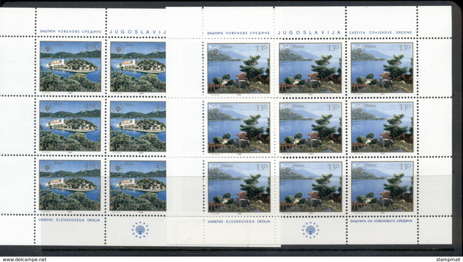 Yugoslavia 1980 European Nature Protection Year 2xsheet MUH - Unused Stamps