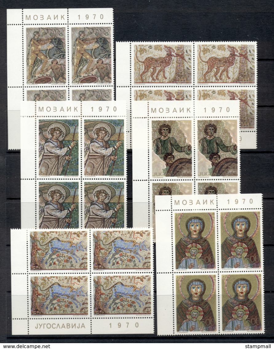 Yugoslavia 1970 Mosaics From The 1st-4th Centuries Blk4 MUH - Unused Stamps