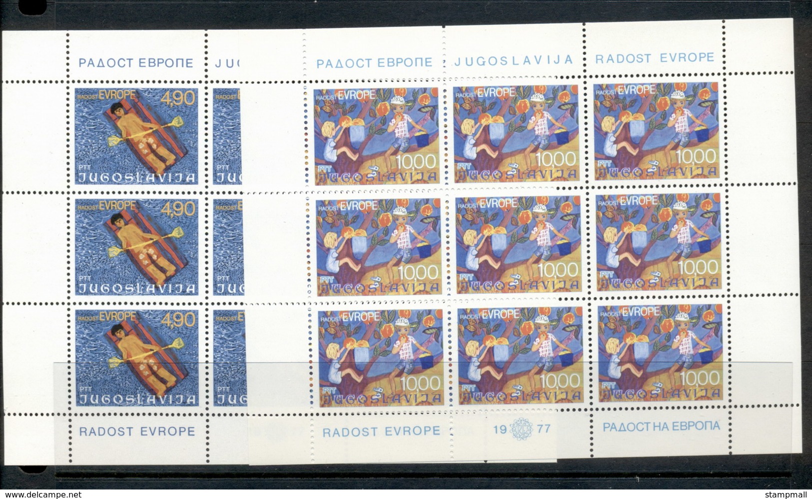 Yugoslavia 1977 Joy Of Europe 2xsheet MUH - Unused Stamps