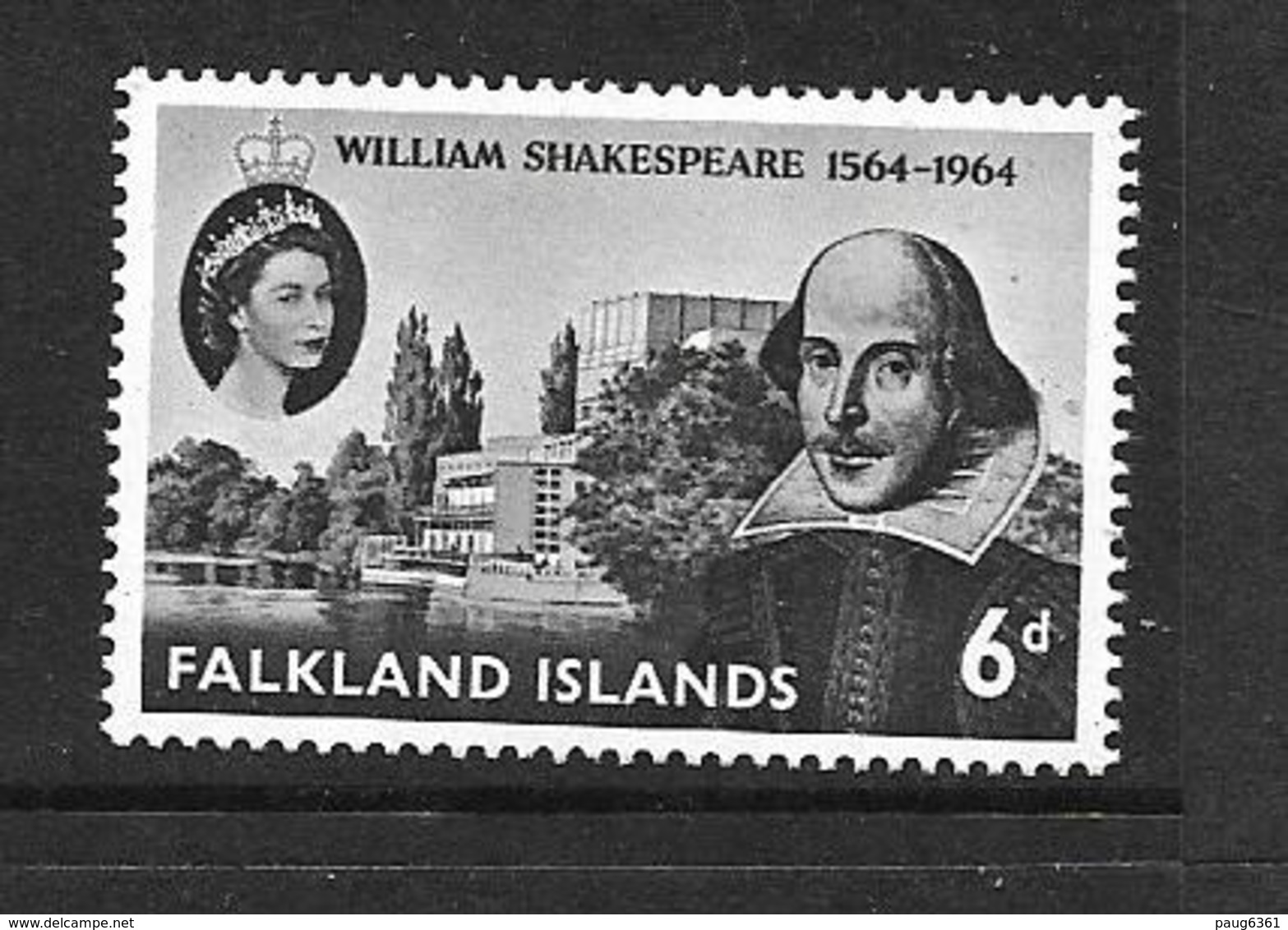 FALKLAND 1964 WILLIAM SHAKESPEARE  YVERT N°143 NEUF MNH** - Falkland