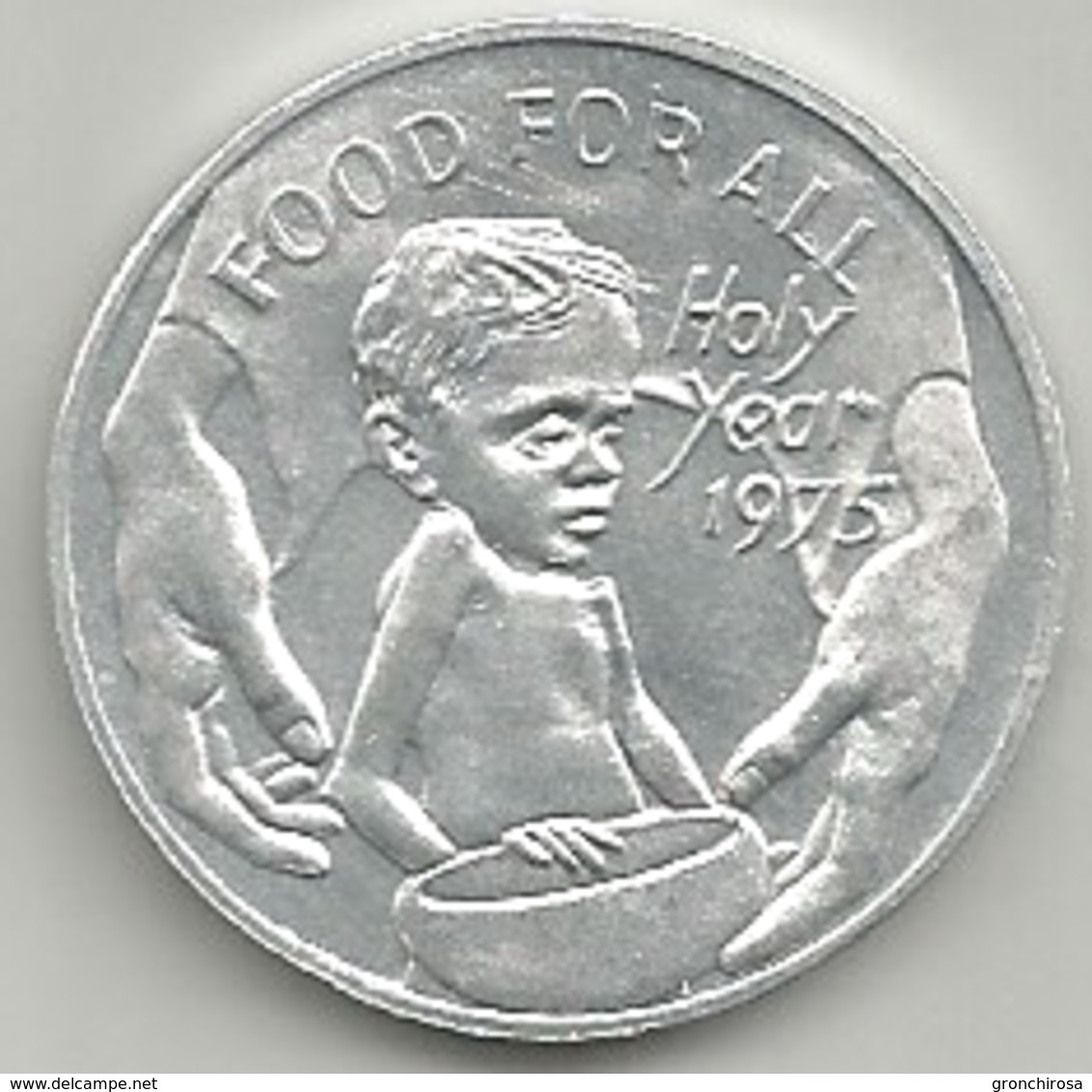 Madre Teresa, Fao Roma 1975, Anno Santo, Food For All, Mistura Gr. 3, Cm. 2,8. - Altri & Non Classificati