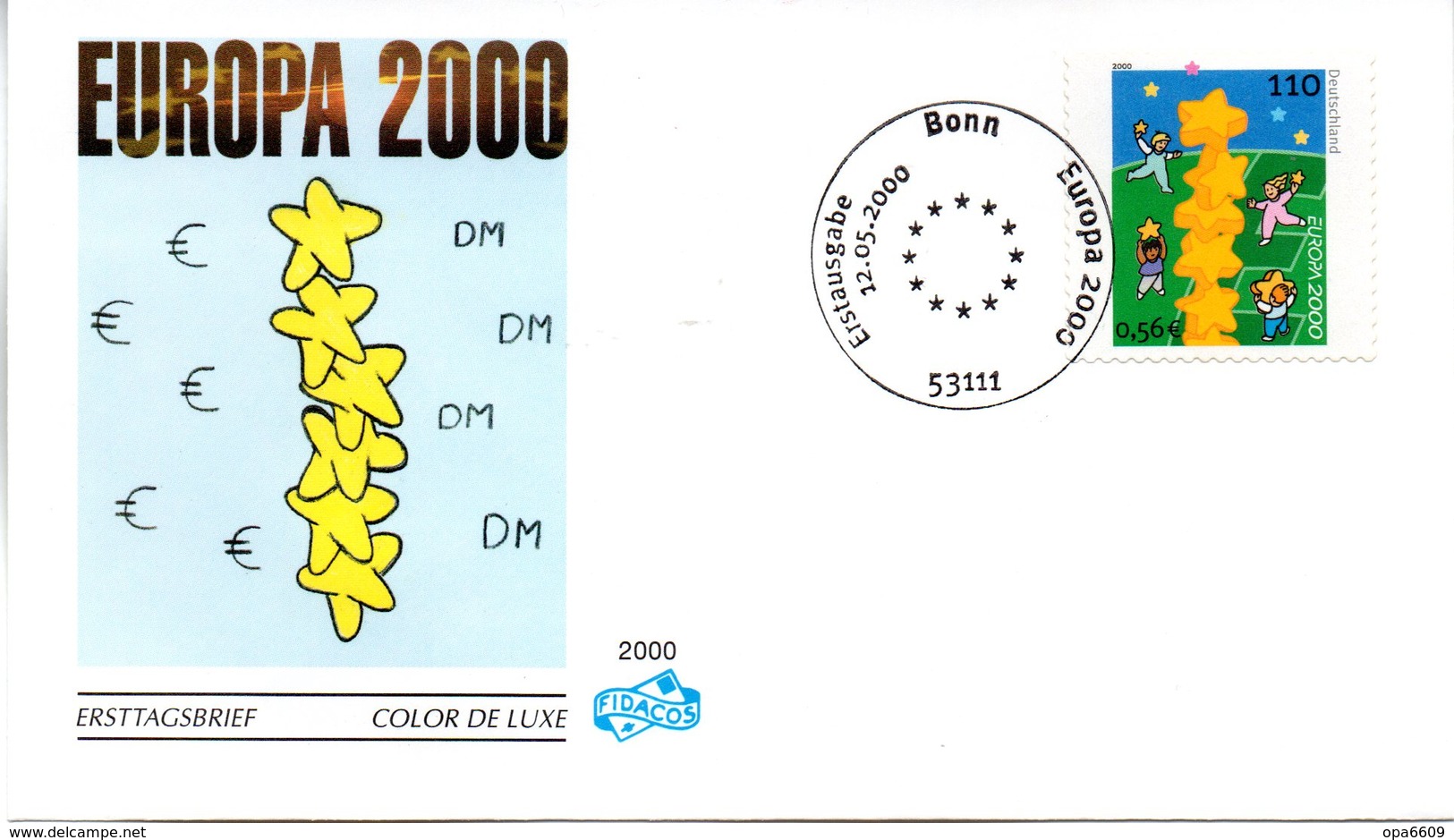 BRD Schmuck-FDC "Europa 2000", Mi. 2113 ESSt 12.5.2000 BONN - Sonstige & Ohne Zuordnung