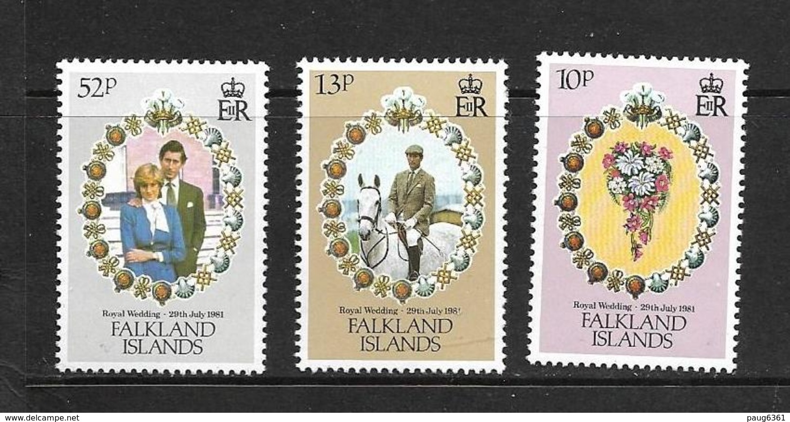 FALKLAND 1981 MARIAGE CHARLES ET DIANA YVERT N°324/26 NEUF MNH** - Falkland