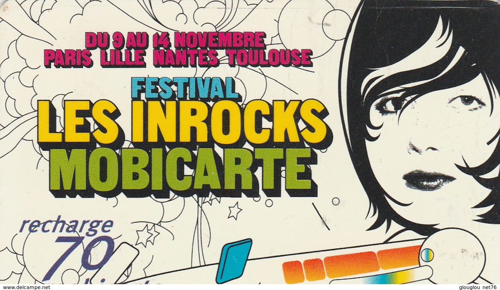 MOBICARTE...RECHARGE 70...LES INROCKS - Mobicartes (recharges)