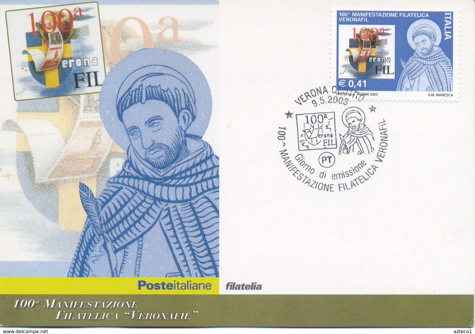 ITALIA - FDC MAXIMUM CARD 2003 - VERONAFIL - ANNULLO SPECIALE - Maximumkarten (MC)