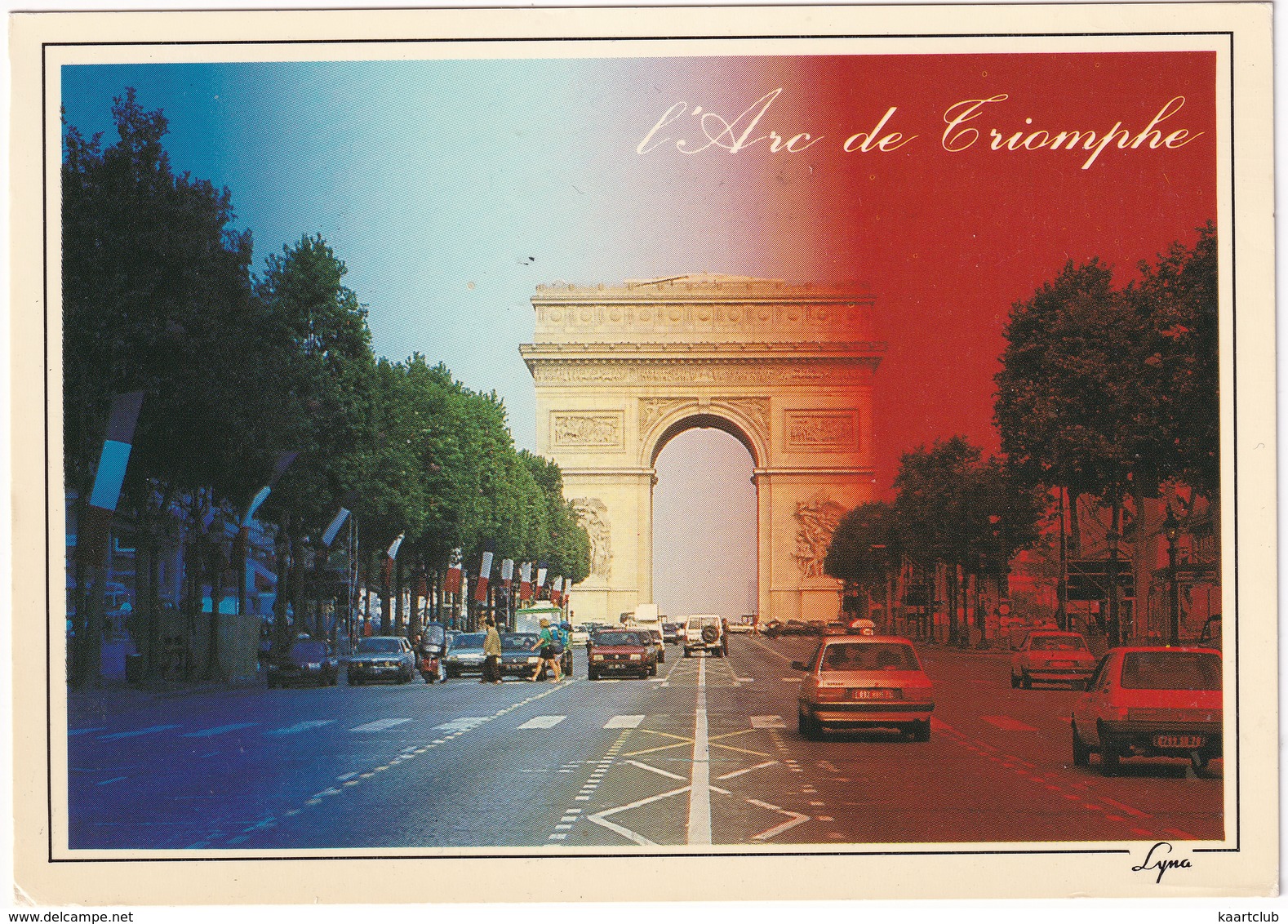 Paris: PEUGEOT 205 & 505 TAXI, VW JETTA MK2, TOYOTA LAND CRUISER '85, CITROËN BX - L'Arc De Triomphe - Toerisme