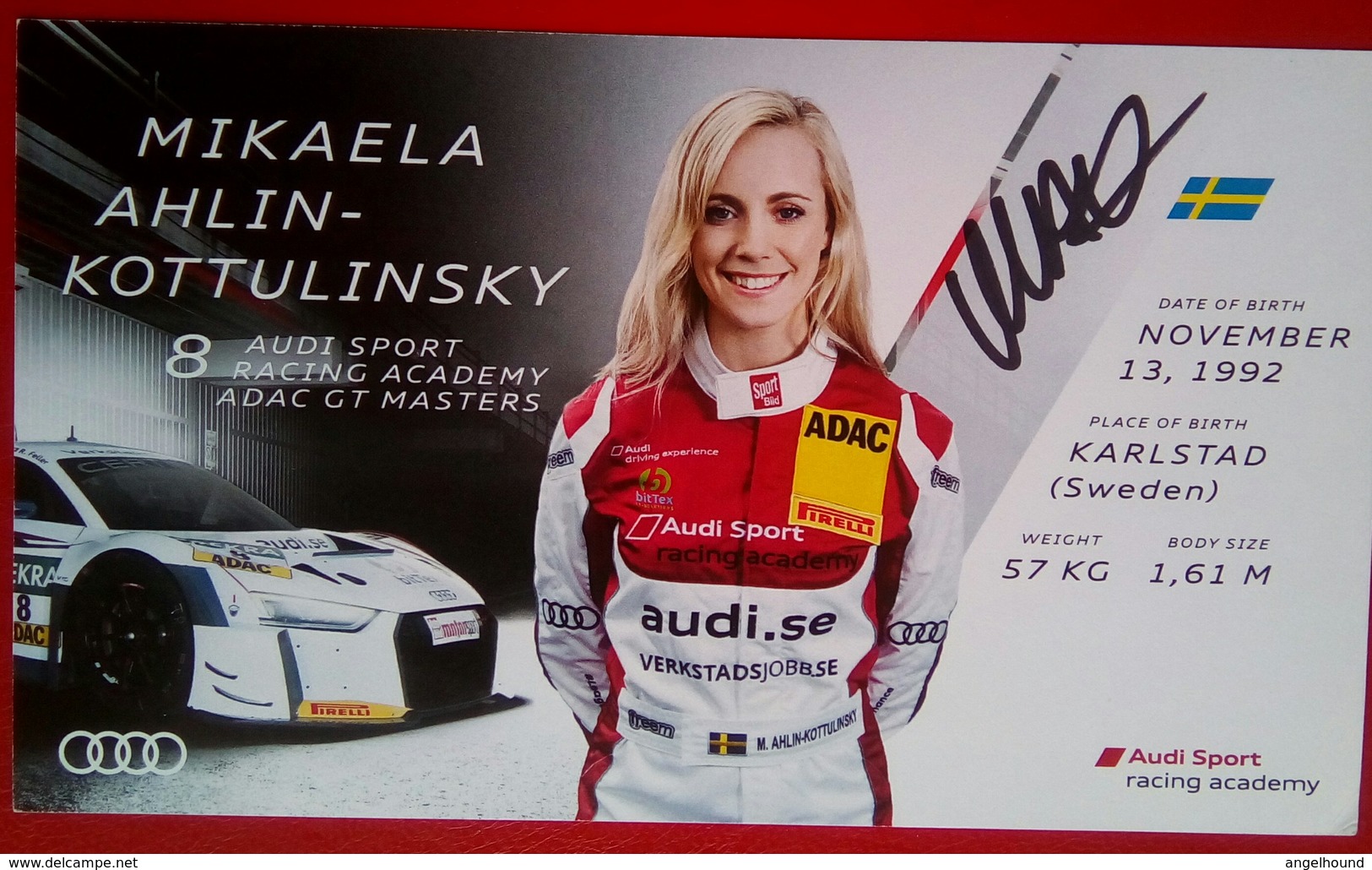 Mikaela Ahlin Kottulinsky  (PWR Racing Team) - Autographes