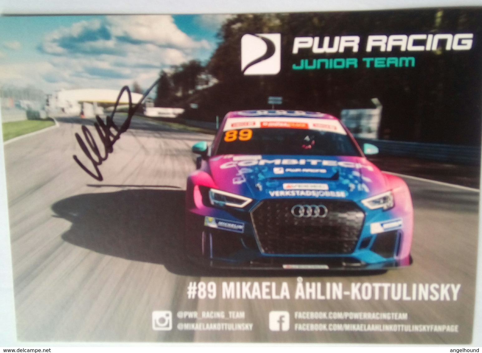 Mikaaela Ahlin Kottulinsky Signed Card - Autografi