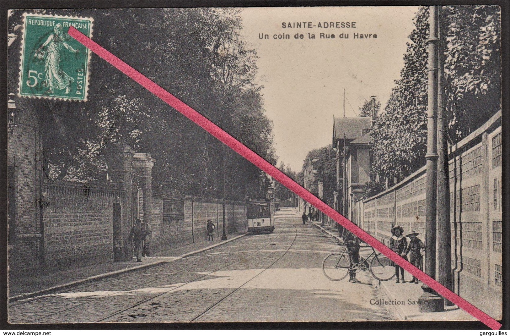 76 SAINTE-ADRESSE -- Un Coin De La Rue Du Havre En 1911 _ Passage Du Tramway N° 23 _ Entrée De Villa - Sainte Adresse