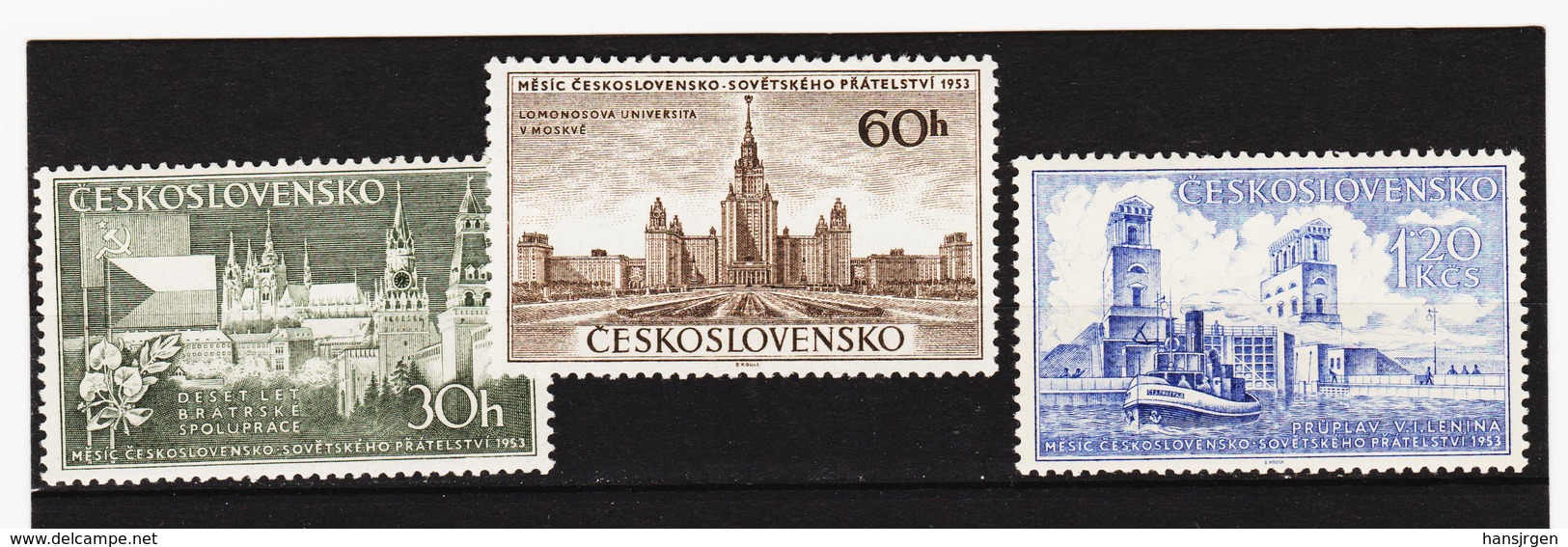 POL1755 TSCHECHOSLOWAKEI CSSR 1953 MICHL 830/32 ** Postfrisch SIEHE ABBILDUNG - Ungebraucht