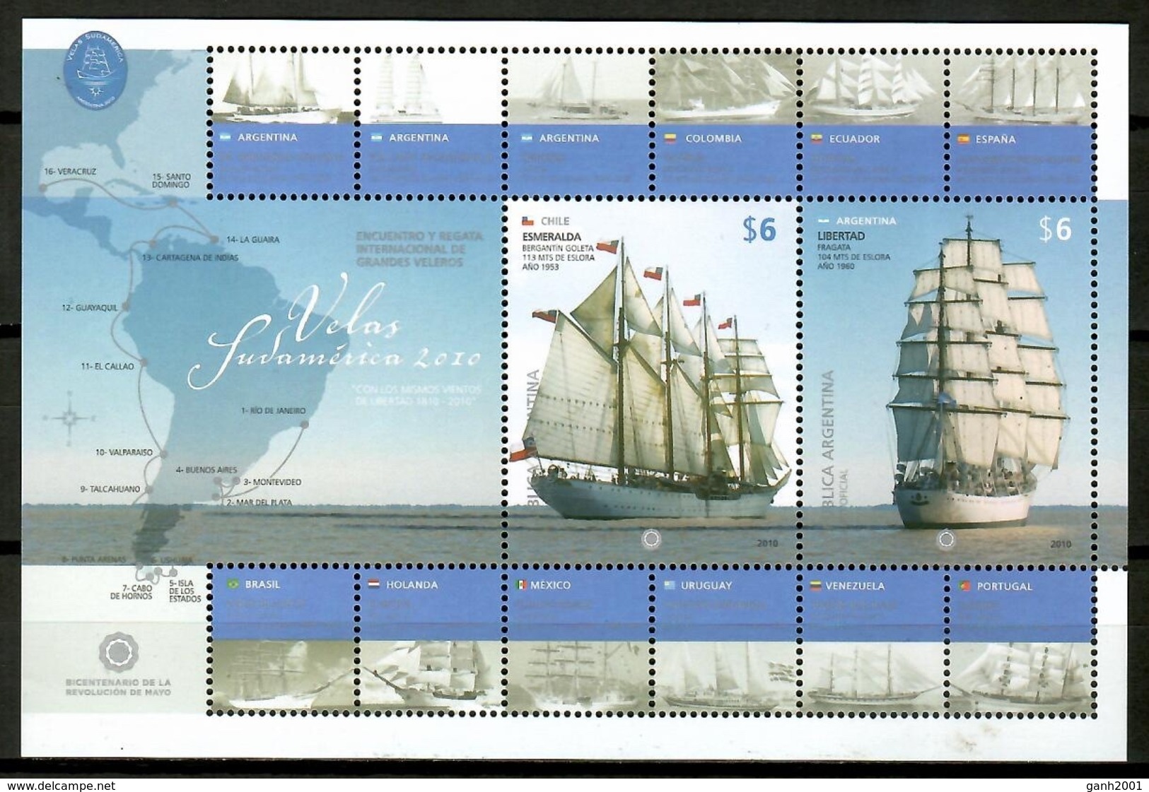 Argentina 2010 / Ships MNH Barcos Bateaux Versand / Cu12425  2 - Barcos