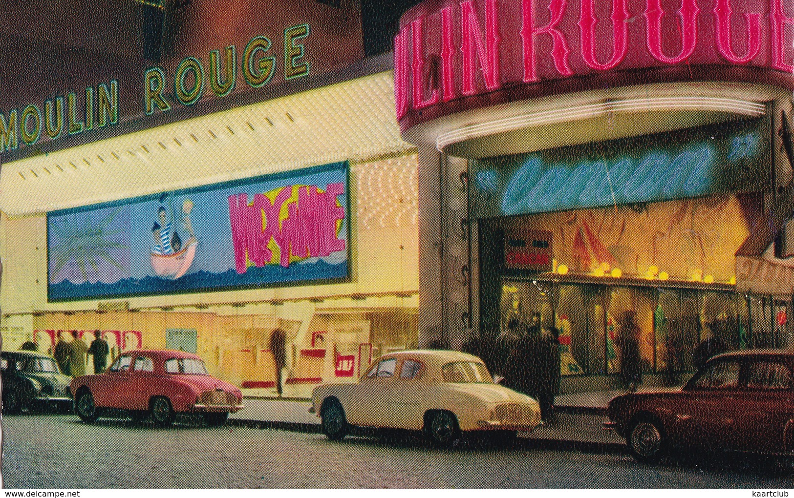 Paris: 4x RENAULT DAUPHINE - Le Moulin Rouge Illuminé - Toerisme