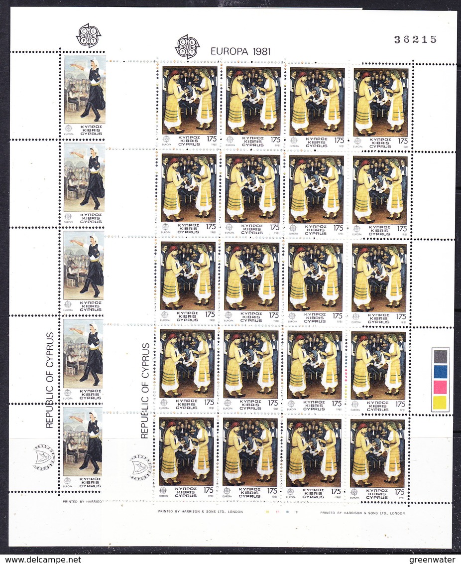 Europa Cept 1981 Cyprus 2v 2 Sheetlets ** Mnh (F7847) - 1981