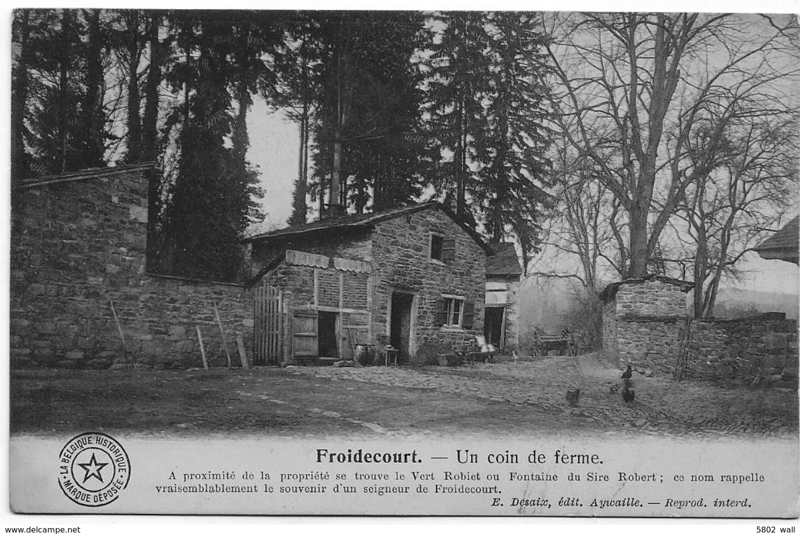 FROIDCOURT : Un Coin De Ferme - 1911 - Stoumont
