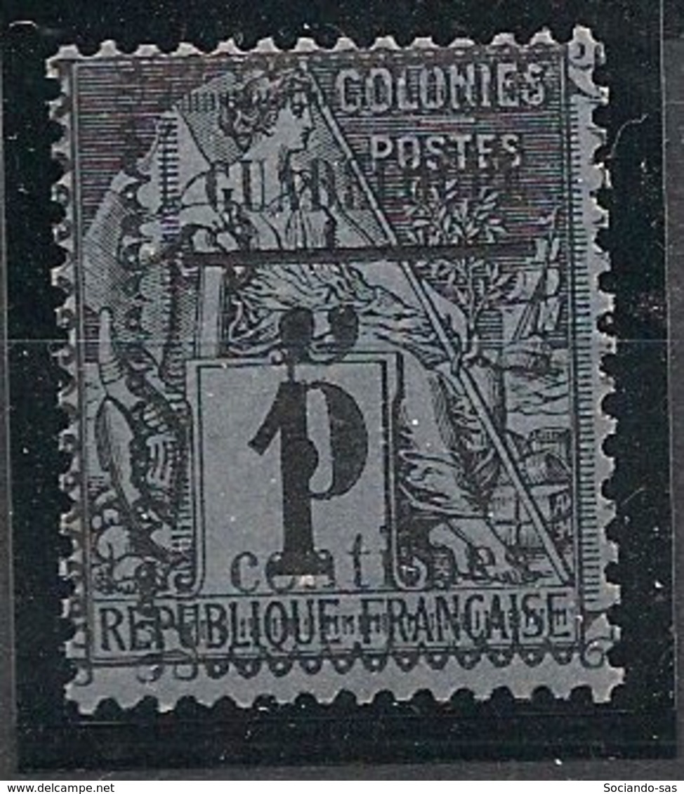 Guadeloupe - 1889 - N°Yv. 6 - 5c Sur 1c Noir - Type I - Surcharge De 10,5 Mm - Neuf Luxe ** / MNH / Postfrisch - Neufs