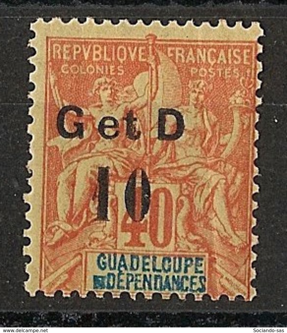 Guadeloupe - 1903 - N°Yv. 46c - 10c Sur 40c Orange - Neuf * / MH VF - Nuevos