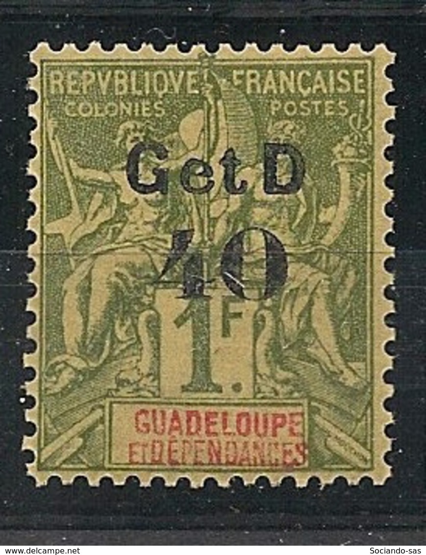 Guadeloupe - 1903 - N°Yv. 48e - 40 Sur 1fr Olive - Type I - VARIETE Surch 9,5mm - Neuf Luxe ** / MNH / Postfrisch - Nuovi