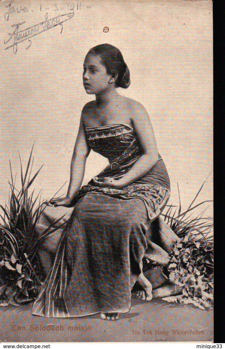 INDONESIE. JAVA. Femme Indigène. Carte Photo. - Indonesië