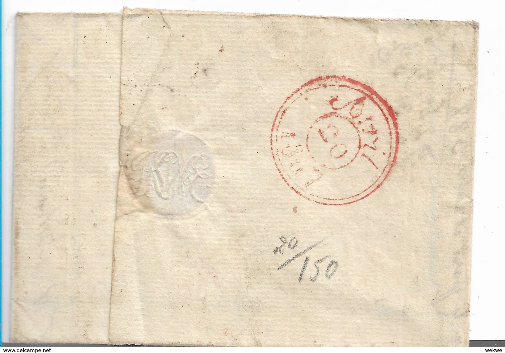 AV097 /ÖSTERREICH -  Steyr 1807, D'Austriche In Schreibschrift Nach Paris. Taxe 24 / 13 Für Thurn & Taxis - ...-1850 Vorphilatelie