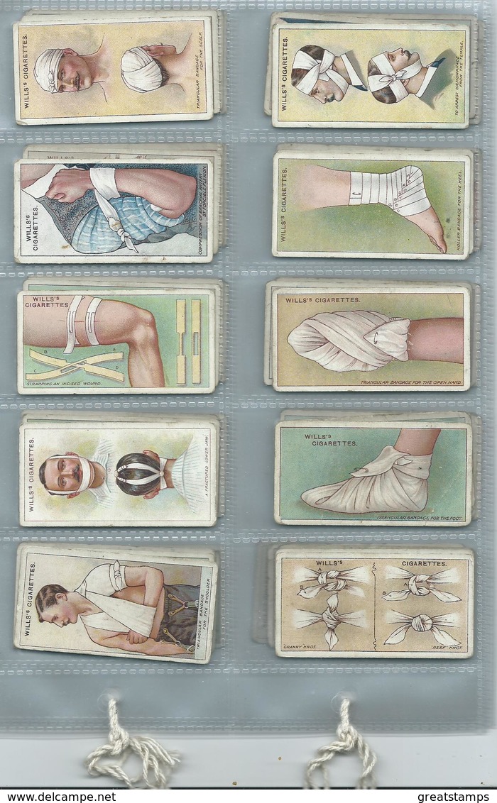 Will's  Cigarette Cards  50/50 Full Set   First Aid - Wills