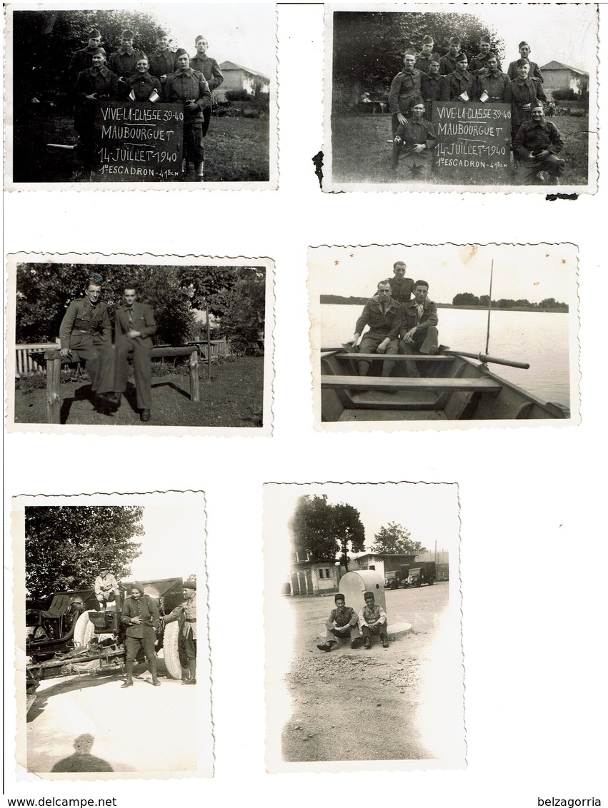 MAUBOURGUET - PHOTOS ORIGINALES Lot De 6  -   14 Juillet 1940, 1er Escadron - VOIR SCANS - Maubourguet