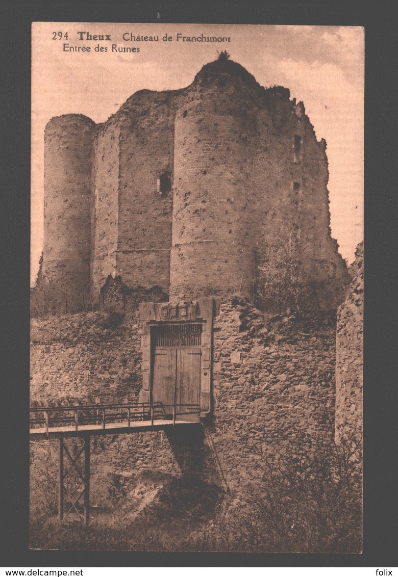 Theux - Château De Franchimont - Entrée Des Ruines - 1942 - Theux