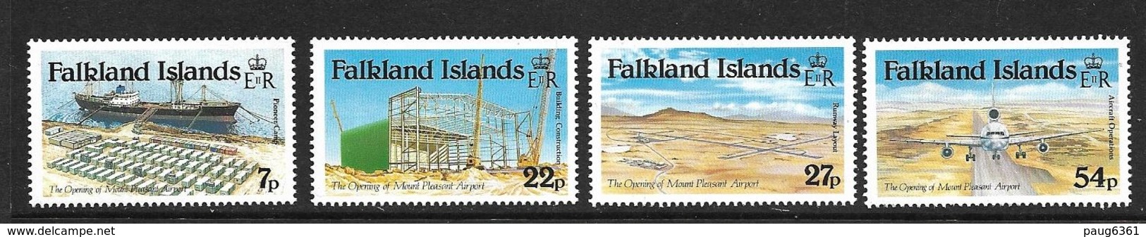 FALKLAND 1985 AEROPORT DE MOUNT PLEASANT YVERT N°436/39 NEUF MNH** - Falkland