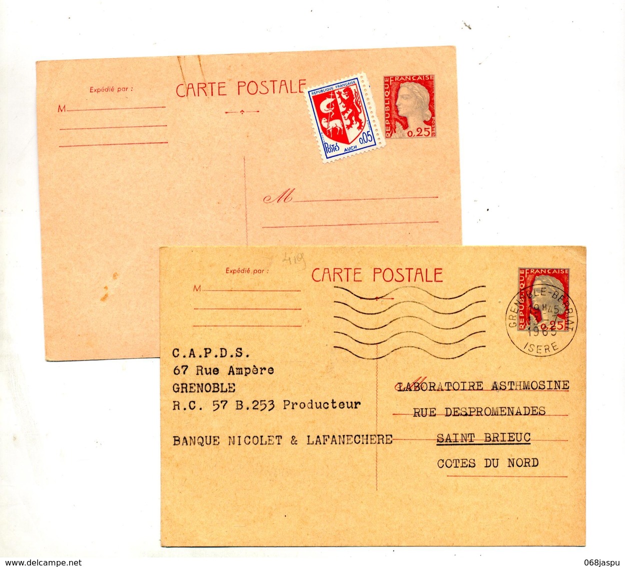 Carte Postale Decaris Neuf + Flamme Muette Grenoble - Cartes Postales Types Et TSC (avant 1995)