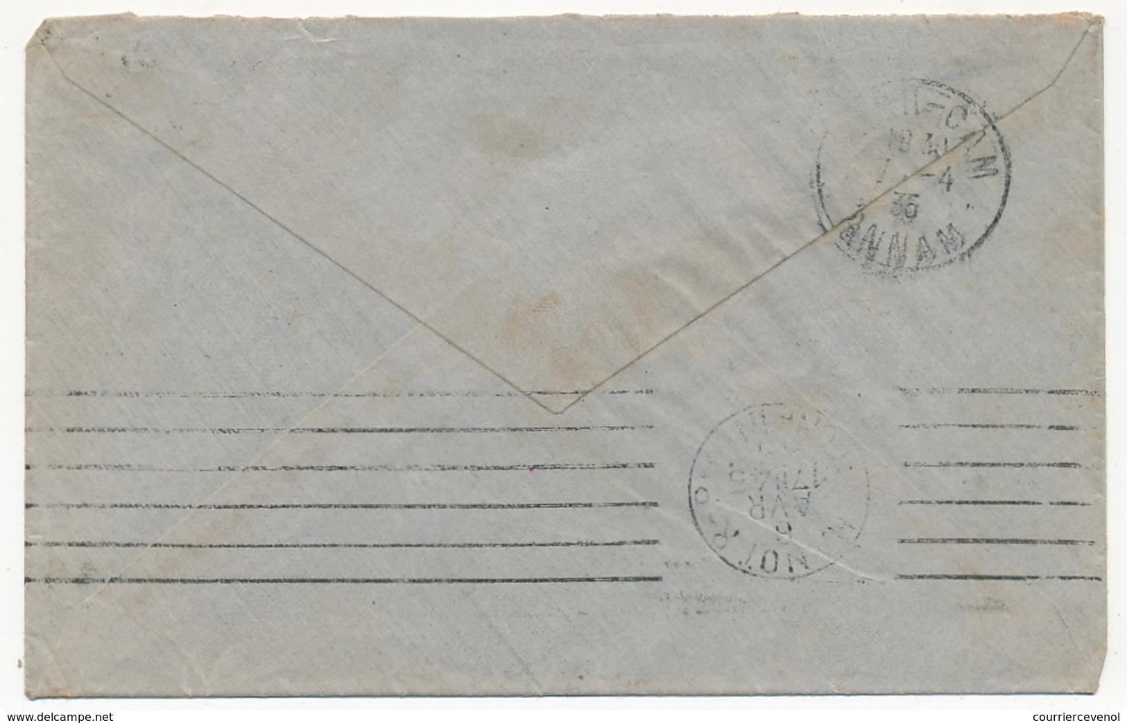 INDOCHINE - Enveloppe Depuis TONG (Tonkin) 1934 - Lettres & Documents