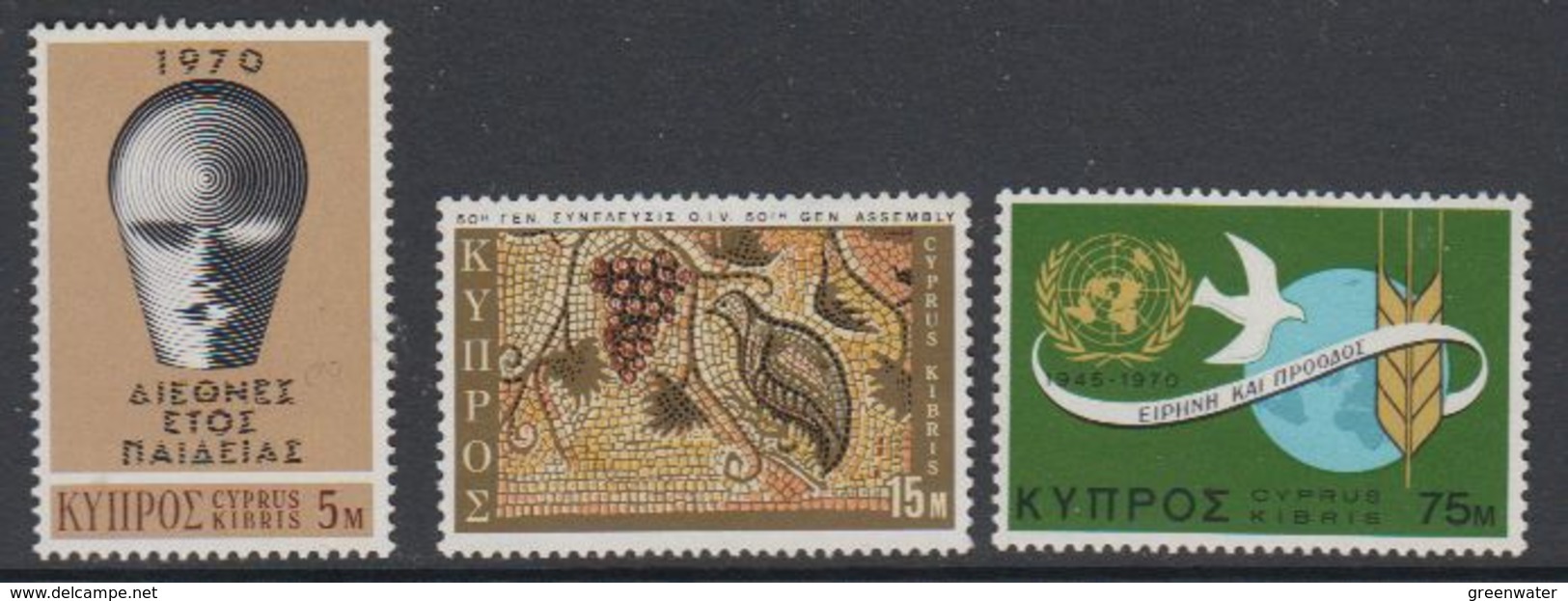 Cyprus 1970 Commemoratives 3v ** Mnh (42795) - Ongebruikt