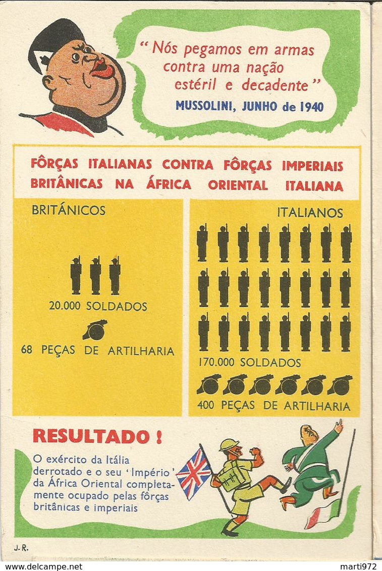 CP Propagande Anglaise Portugal L'Italie Contre L'Empire Britannique Mussolini 1941 - Guerre 1939-45