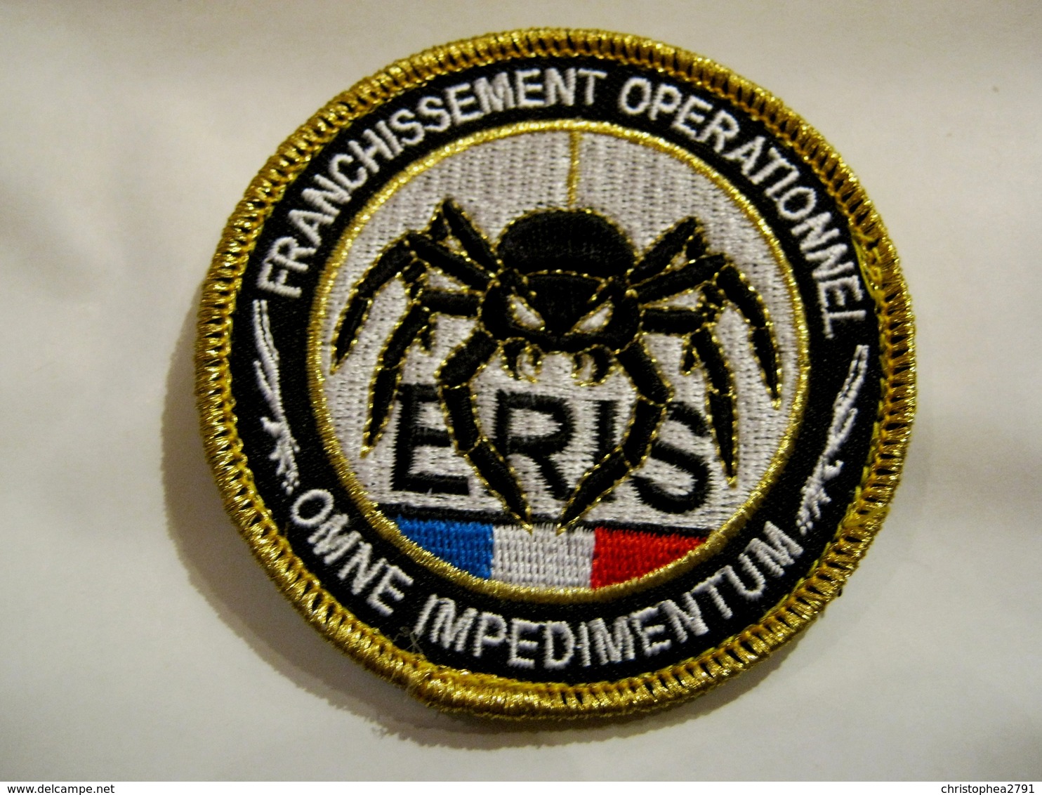 ECUSSON TISSUS PATCH ADMINISTRATION PÉNITENTIAIRE ERIS FRANCHISSEMENT OPÉRATIONNEL SUR VELCROS - Police & Gendarmerie