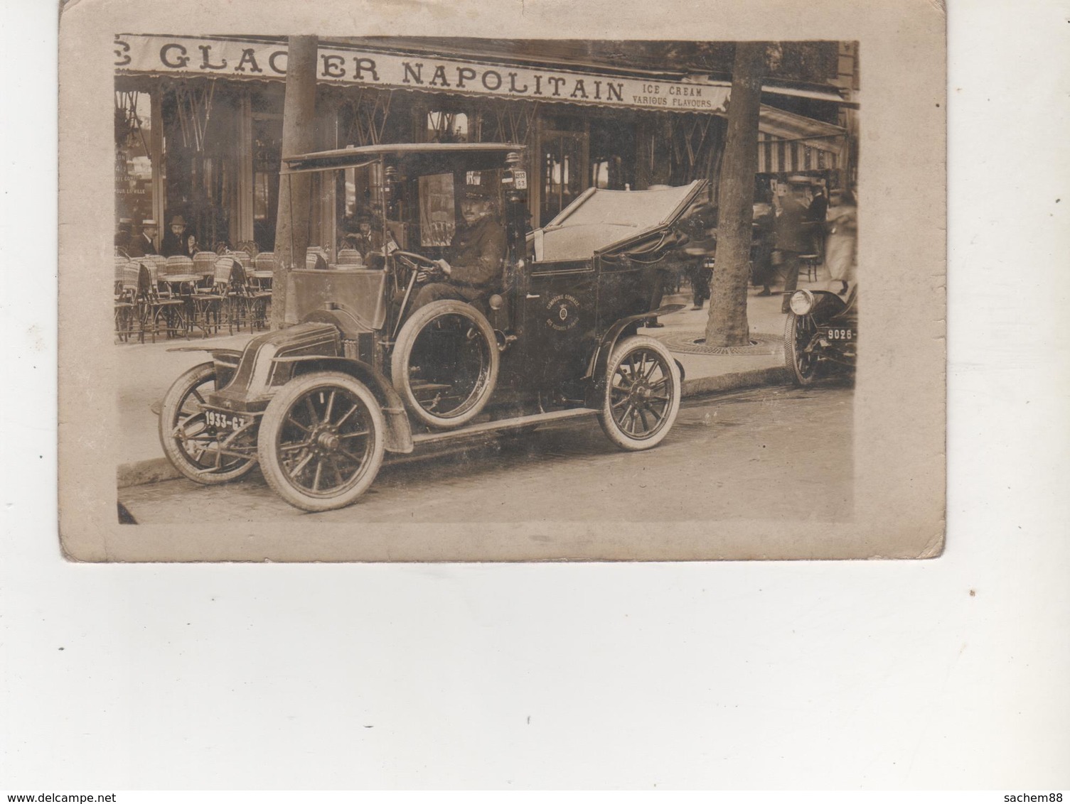 CPA..PARIS.COMPAGNIE GENERALE DE VOITURES A PARIS.CARTE PHOTO.A VOIR.sur La Portiere Compagnie Generale De Voitures - Petits Métiers à Paris