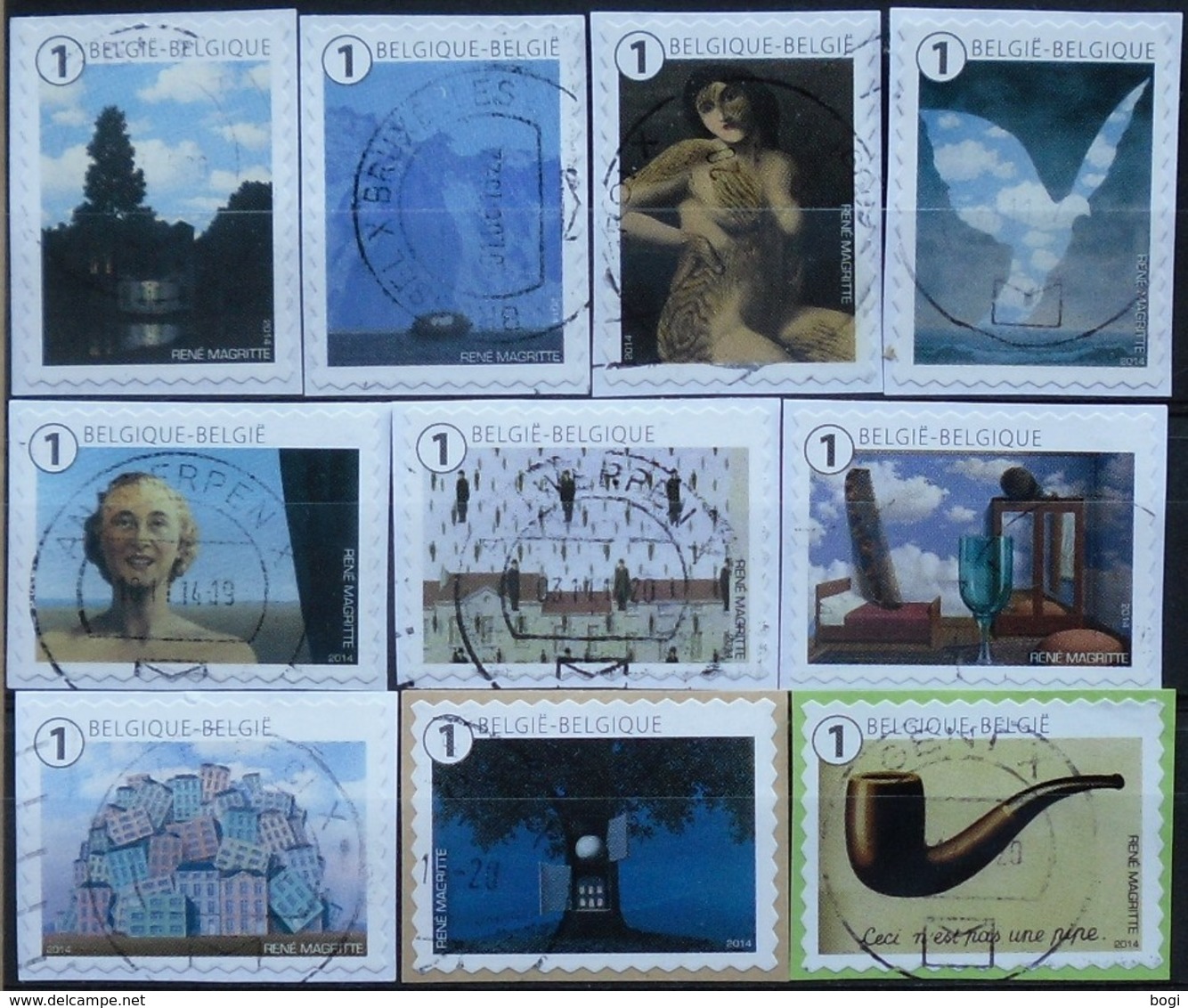 België 2014 René Magritte - Used Stamps