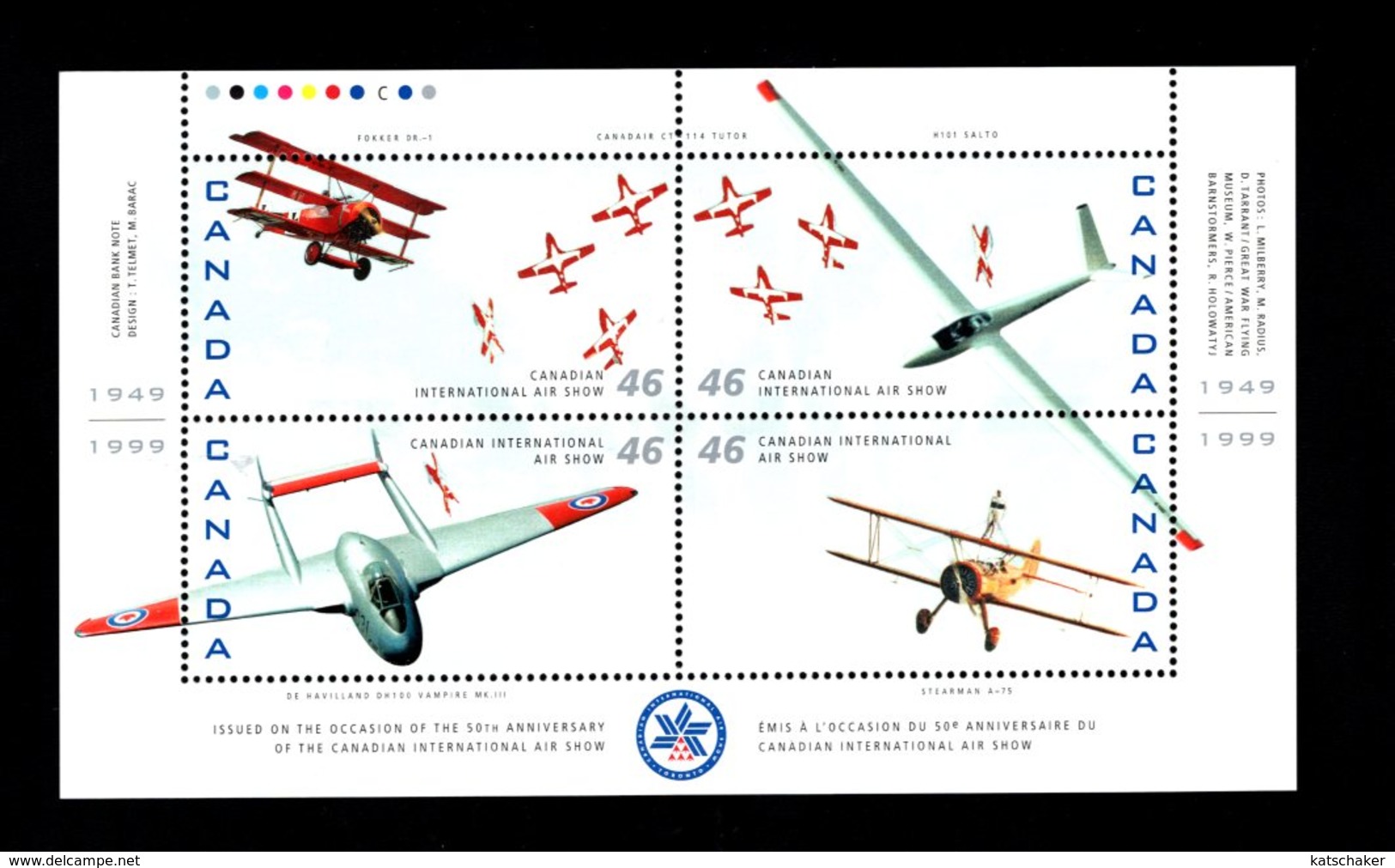 770113535 1999 SCOTT 1807A POSTFRIS  MINT NEVER HINGED EINWANDFREI  (XX) - AIRPLANES - Neufs