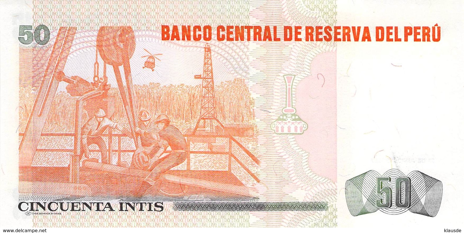 50 Intis Peru 1987 UNC - Peru