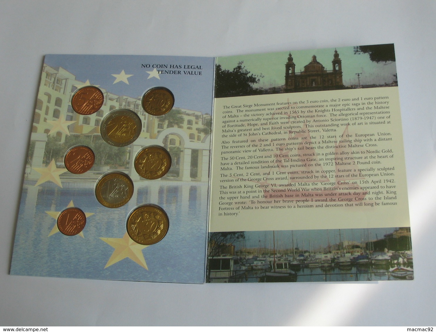 Coffret FDC Euro Patterns Set - Euro Prove - MALTE - MALTA  2004    **** EN ACHAT IMMEDIAT **** - Malte