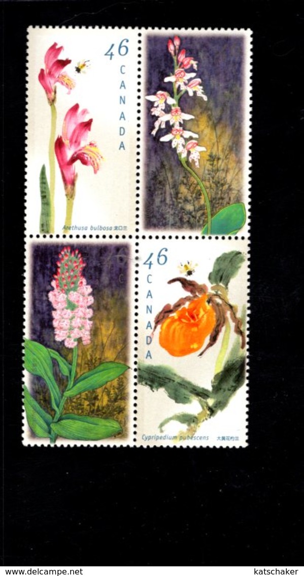 770116010 1999 SCOTT 1787 1788 1789 1790  POSTFRIS  MINT NEVER HINGED EINWANDFREI  (XX) - FLOWERS ORCHIDS OF CANADA - Neufs