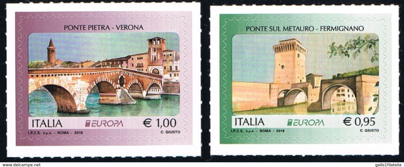 2018 - ITALIA / ITALY - EUROPA  CEPT - PONTI / BRIDGES. MNH. - 2018