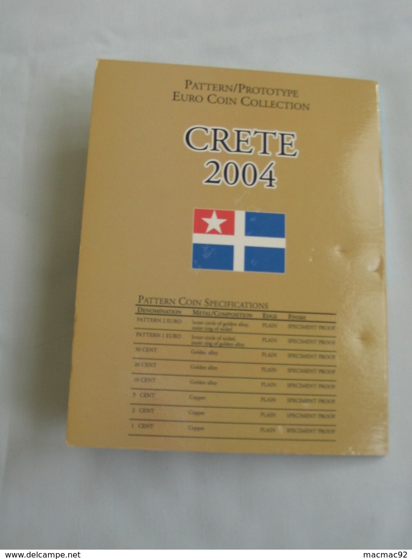 Coffret FDC Euro Patterns Set - Euro Prove - CRETE  2004    **** EN ACHAT IMMEDIAT **** - Essais Privés / Non-officiels