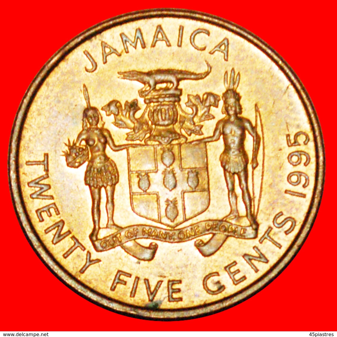 + GARVEY (1887-1940): JAMAICA ★ 25 CENTS 1995 MINT LUSTER! LOW START ★ NO RESERVE! - Jamaica