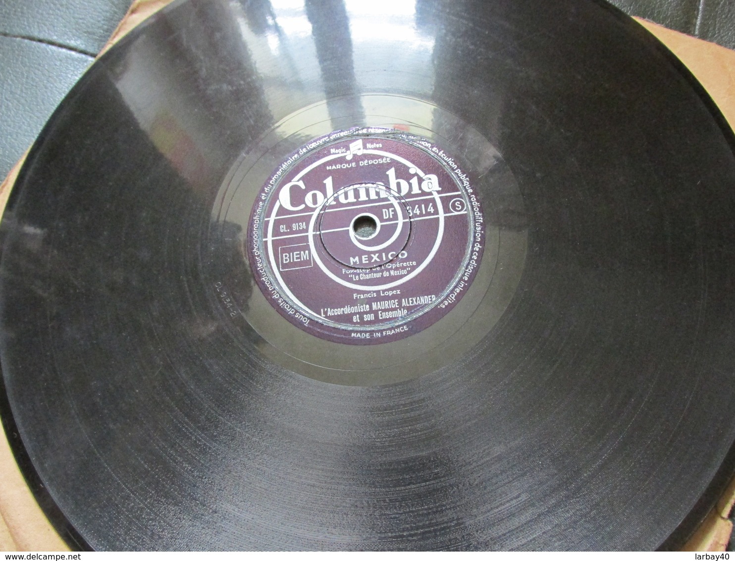 78 Tours  Francis Lopez - Mexico - Paris D En Haut - Df 3414 - 78 Rpm - Gramophone Records