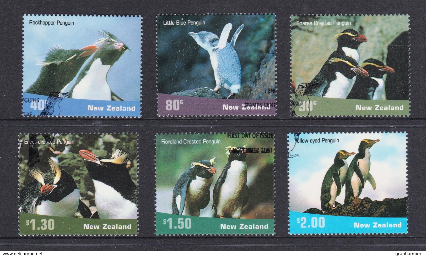 New Zealand 2001 Penguins Set Of 6 Used - Used Stamps