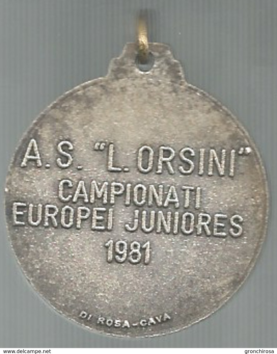 Sport, Tennis, Associazione Sportiva L. Orsini Roma, 1981 Campionati Europei Juniores, Mist. Dorata Gr. 14, Cm. 3,4. - Altri & Non Classificati