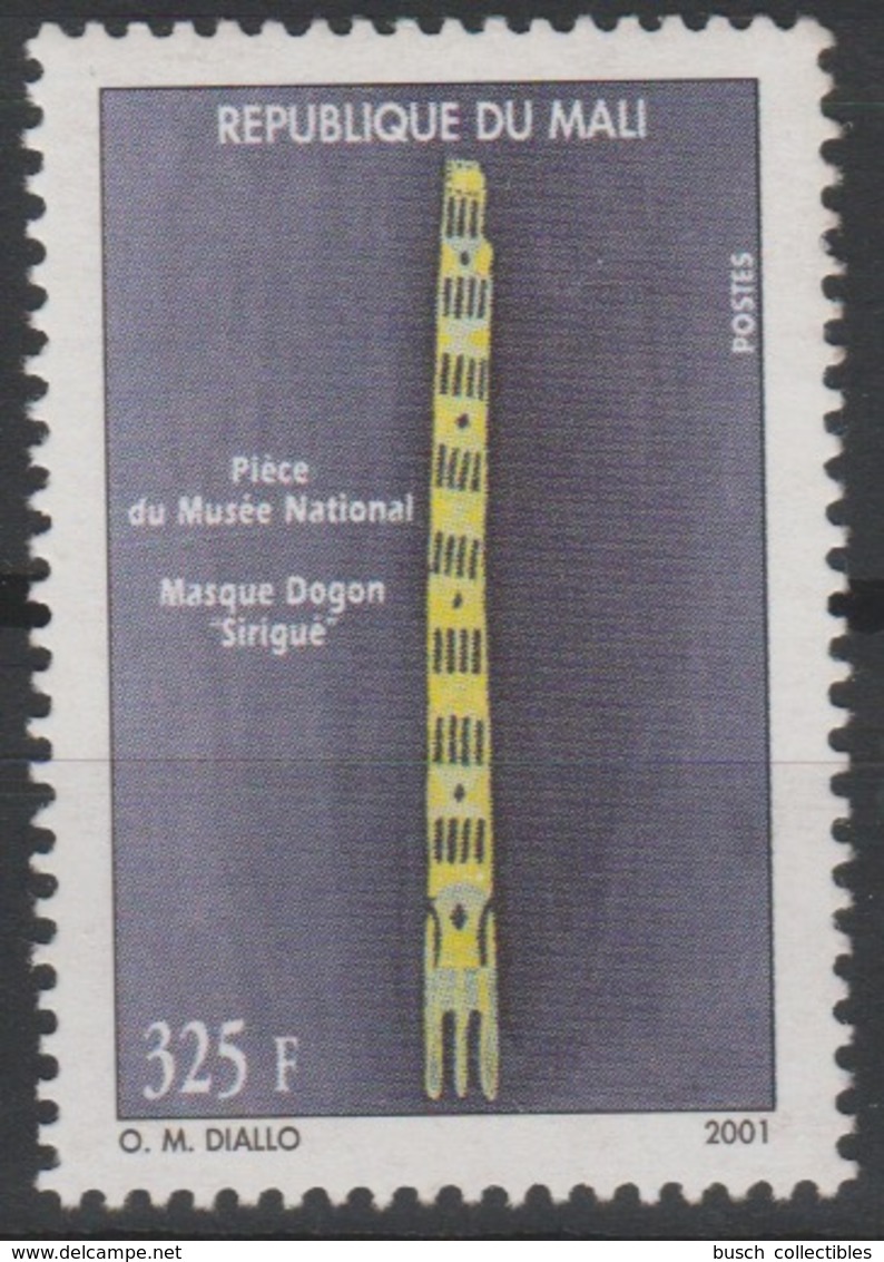 Mali 2001 Mi. 2604I Pièce Du Musée National Museum Masque Mask Maske Dogon "Sirigué" Art Kunst 1 Val. - Mali (1959-...)