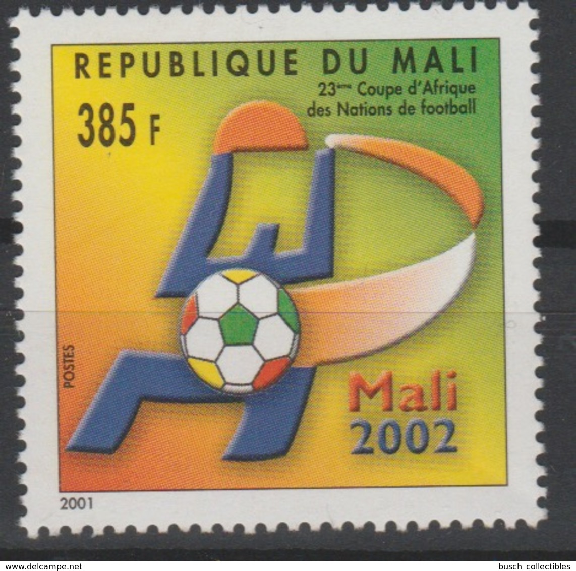 Mali 2001/2002 Mi. 2580 23ème Coupe D'Afrique Des Nations Football Soccer Fußball CAF CAN 1 Val. - Mali (1959-...)