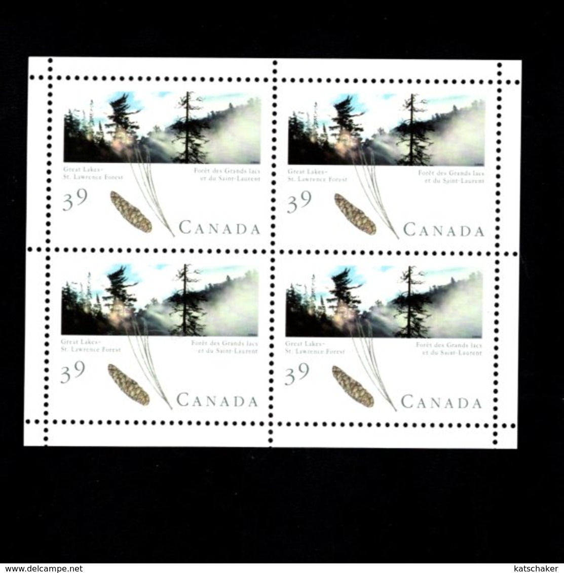 770131610 1990 SCOTT 1284A POSTFRIS  MINT NEVER HINGED EINWANDFREI  (XX) - CANADIAN FOREST GREAT LAKES - Neufs