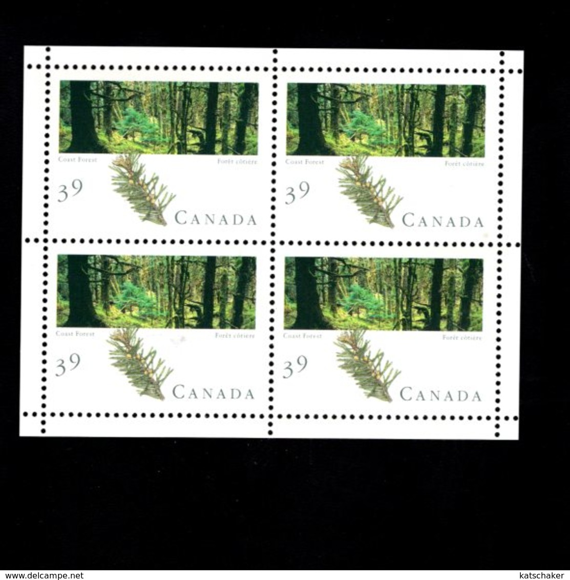 770131997 1990 SCOTT 1285A POSTFRIS  MINT NEVER HINGED EINWANDFREI  (XX) - CANADIAN FOREST  COAST - Nuovi